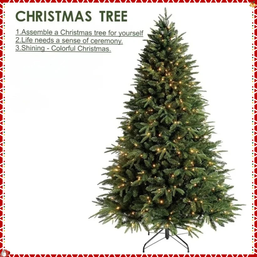 PE&PVC Artificial Christmas Tree with LEDLights High-grade Encrypted Christmas Tree 1.2m to 1.8m Christmas Family Decorations