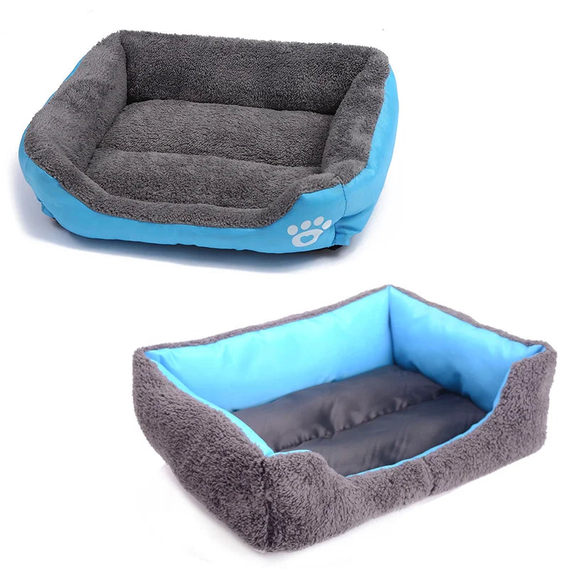 Large Dog Bed Square Plush Cat Nest Kennel All Season Washable Dog Sofa Waterproof Mattress Cat Bed for Medium Dogs Accessories