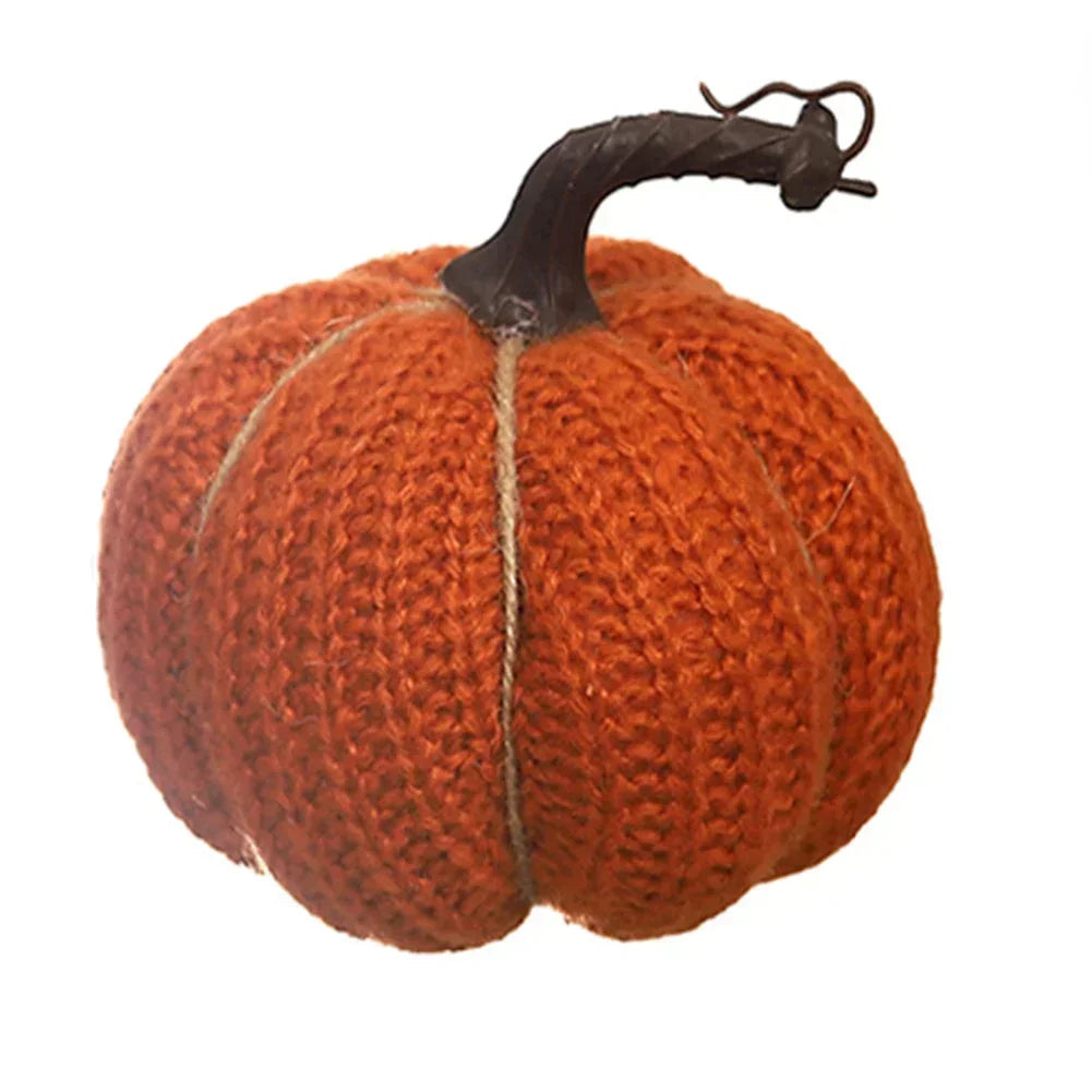 1 Pcs Handmade Autumn Fabric Pumpkin Decor Thanksgiving Artificial Pumpkins Autumn Ornament Hallowee Fall Home Table Decoration