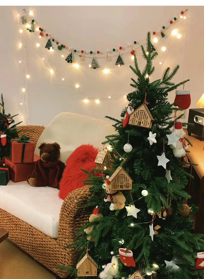 Full PE Encryption Christmas Tree for Christmas Decoration Large Hybrid Automatic Simulation Christmas Tree New Year Decorations