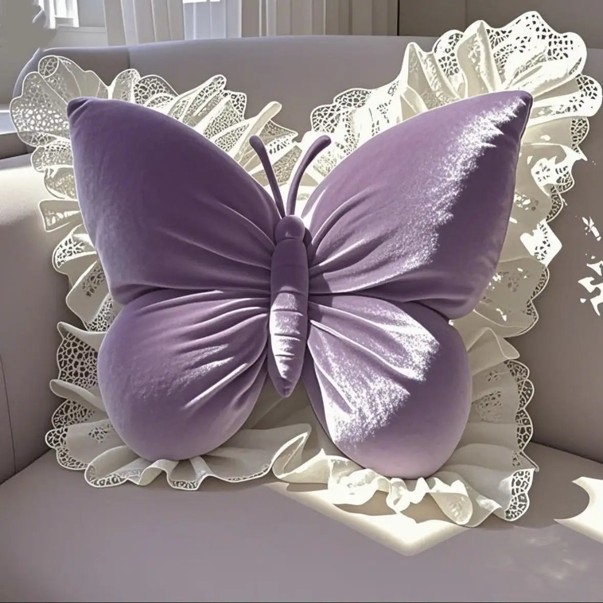 Cute Princess Butterfly Office Pillow Living Room Bow Bedroom Car Sofa Cushion Home New Pillow Room Home Garden Decor