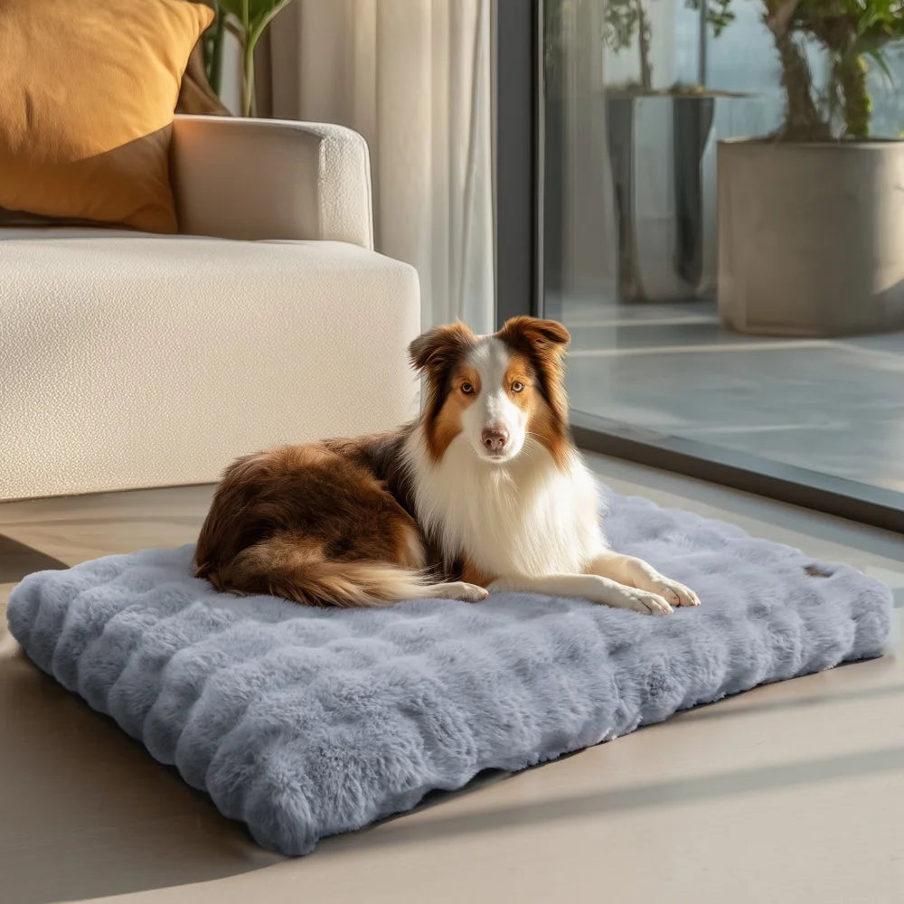 Ultra Plush Dog Bed Soft Pet Cushion Large Dog Crate Puppy Mattress Washable Mat