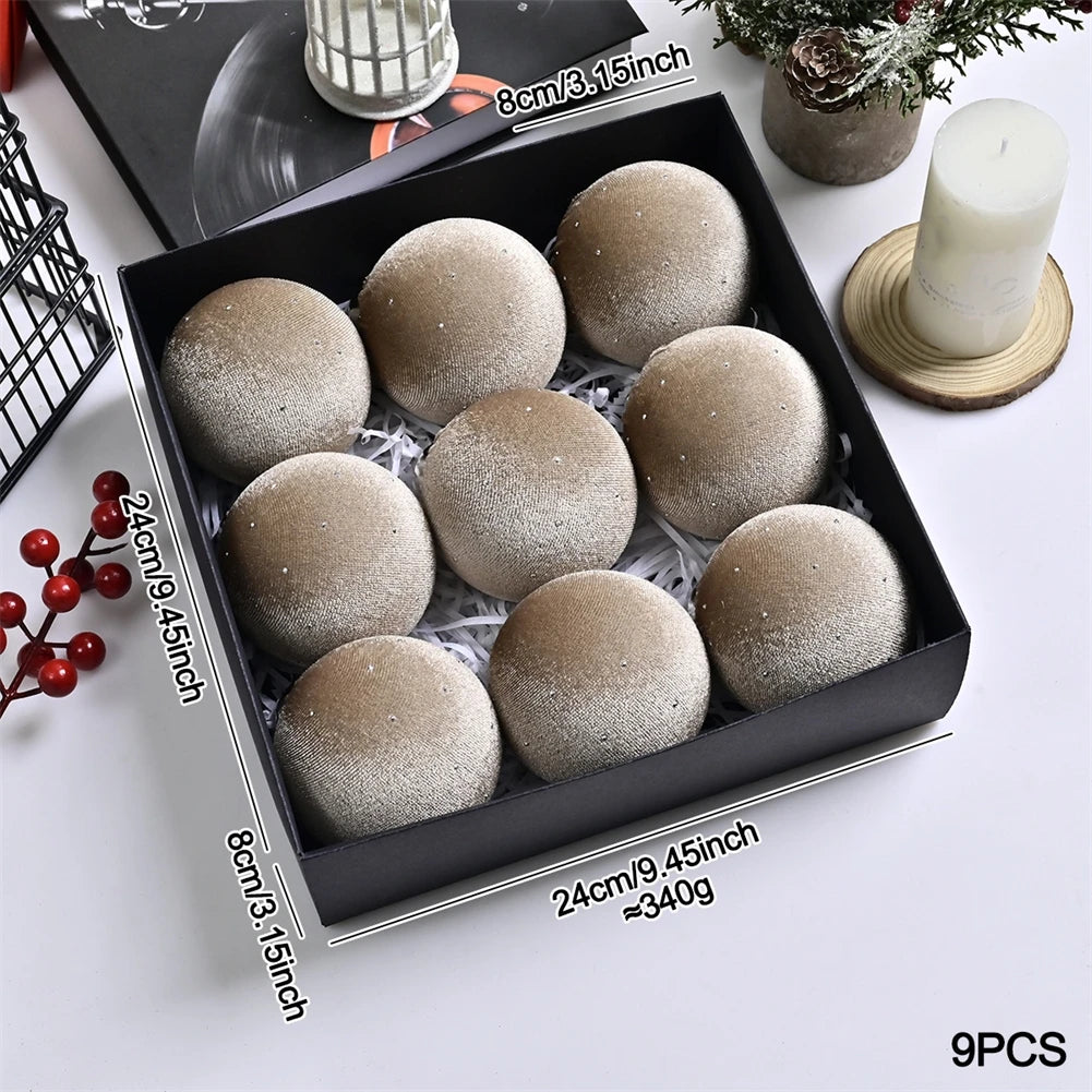 Christmas Ball Xmas Tree DIY Ornaments Holiday Party Decorations Christmas Tree Baubles 8CM Hanging Ornaments Decor