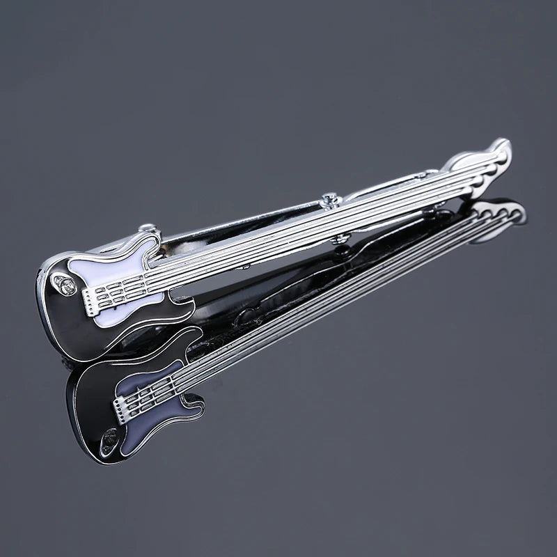 High quality guitar tie clip for men's wedding clothing tie accessories brand clip, the best choice for gift giving