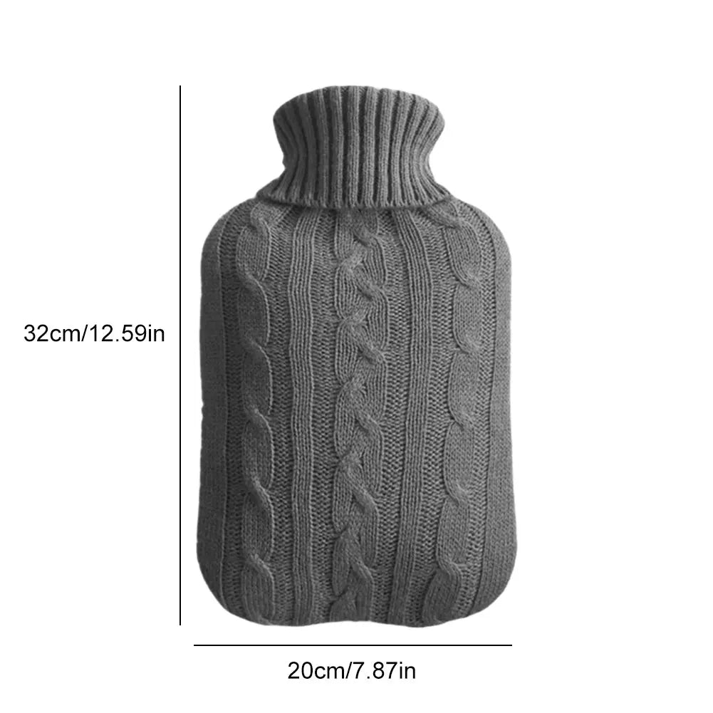 Insulating Hot Water Bags & Plush Cover Hot Water Bottle Winter Reusable Hand Warmers Water Bag Cover Long Lasting Feet Warmer