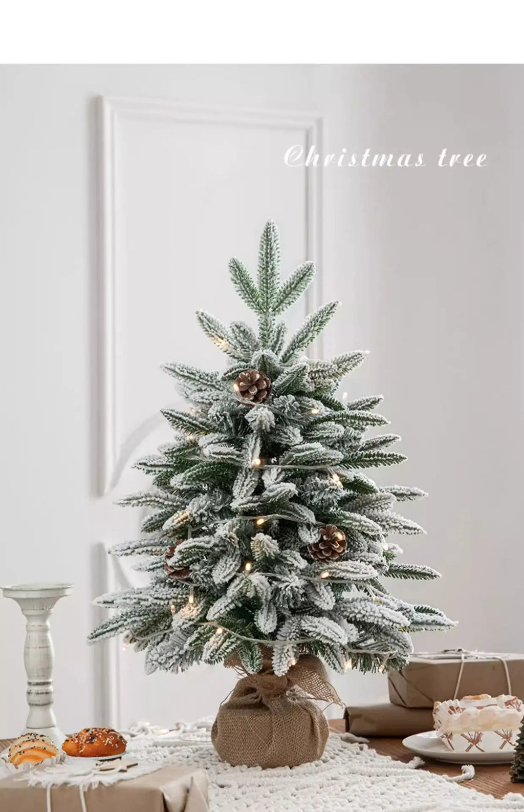 Christmas tree, Christmas, cedar, Christmas decorations, New Year, snowflakes, snow trees, atmosphere decoration supplies