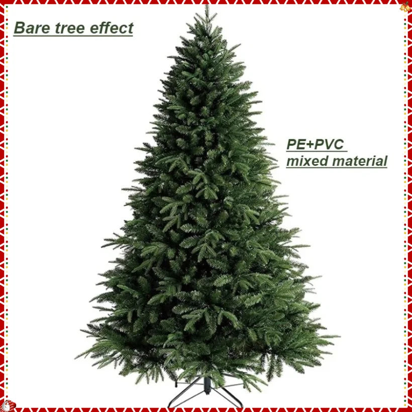 PE&PVC Artificial Christmas Tree with LEDLights High-grade Encrypted Christmas Tree 1.2m to 1.8m Christmas Family Decorations