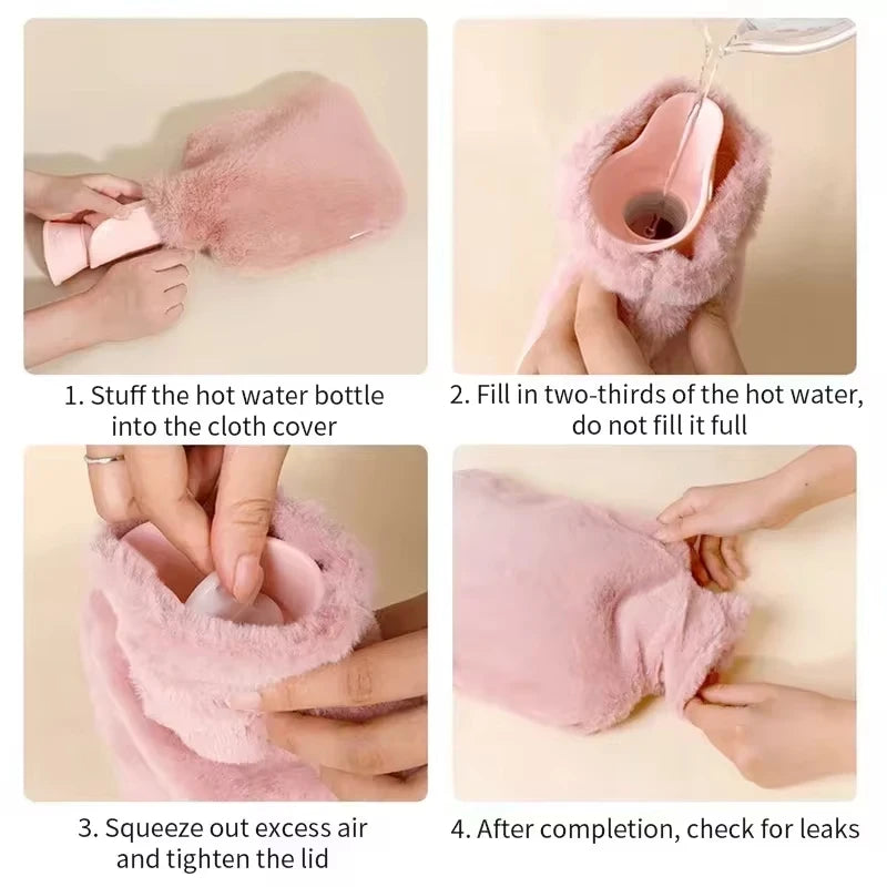1000/2000Ml large-capacity hot water bag Removable hot water bag can be reused Women's belly warmer, hand warmer hot water bag