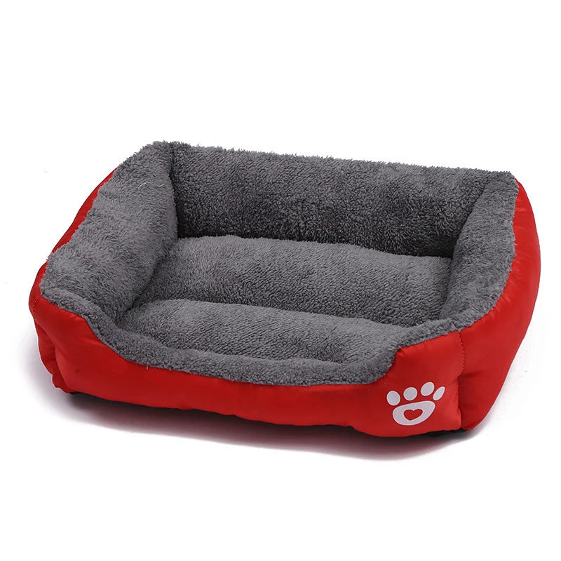 Large Dog Bed Square Plush Cat Nest Kennel All Season Washable Dog Sofa Waterproof Mattress Cat Bed for Medium Dogs Accessories