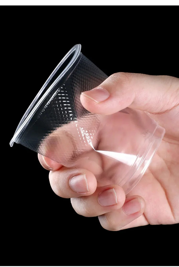 25/50pcs New Disposable Transparent Plastic Cup Outdoor Picnic Birthday Kitchen Party Tableware Cups Supplies Kitchenware Dining