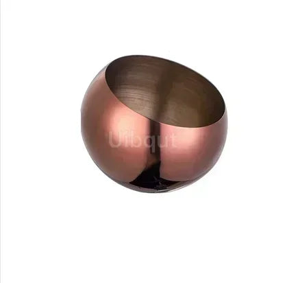 Stainless Steel Oblique mouthed Sauce Bowl with Lid Hot Pot Buffet Seasoning basket bowl Jar dish Container Salad Spherical Bowl