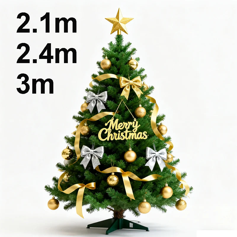 3m Christmas Tree Decoration Set 2.1/2.4 Large DIY Christmas Ornaments For Trees Holiday Party Home Decor Hanging Drop Shipping