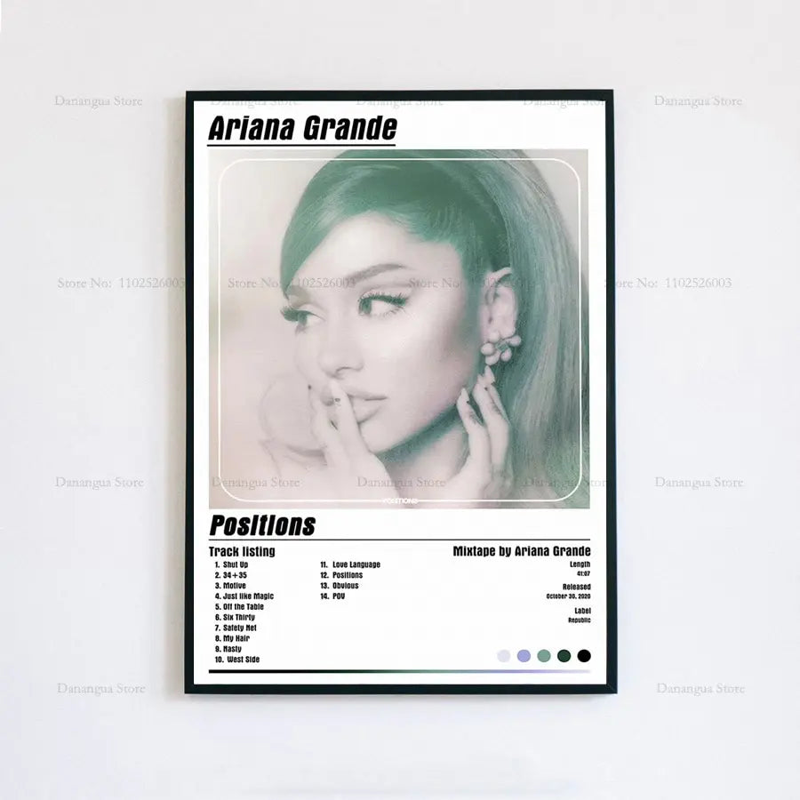 Ariana Grande 'Thank U, Next' Album Cover Art Poster - Home Wall Decor Print