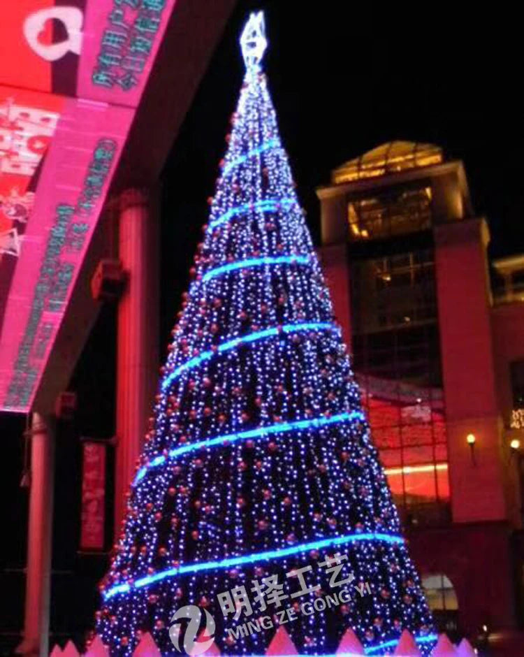 Large frame Christmas tree set 3m 4m 5m 6m 7m 8m wrought iron Christmas bare tree