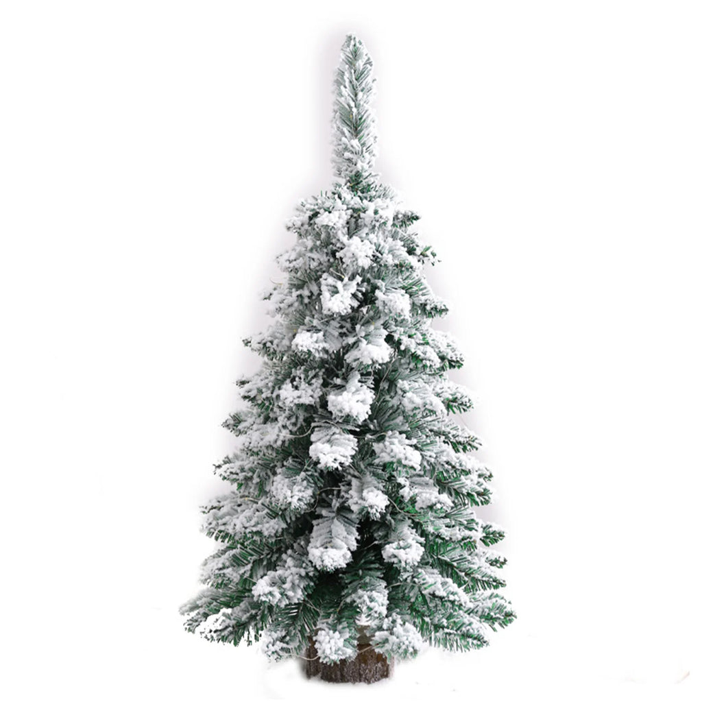 Desktop Christmas Tree Artificial Snow Frost Pine Tree Christmas Ornaments Tree Xmas Flocking Tree Xmas Holiday Festival Decor