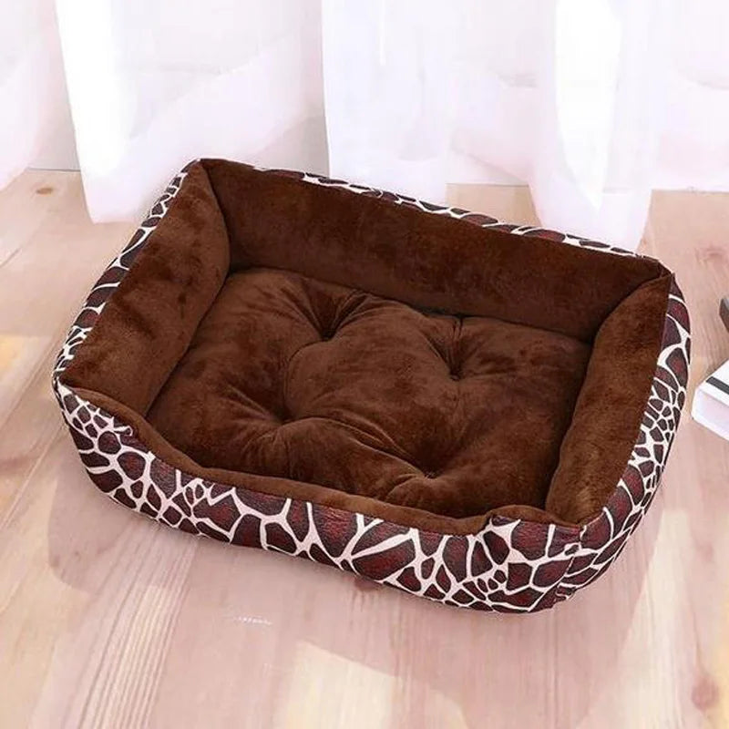 Pet Cat Dog Bed Cozy Square Plush Kennel Puppy Sofa Bed Cushion Pet Product Accessories For Small Medium Animal Doghouse
