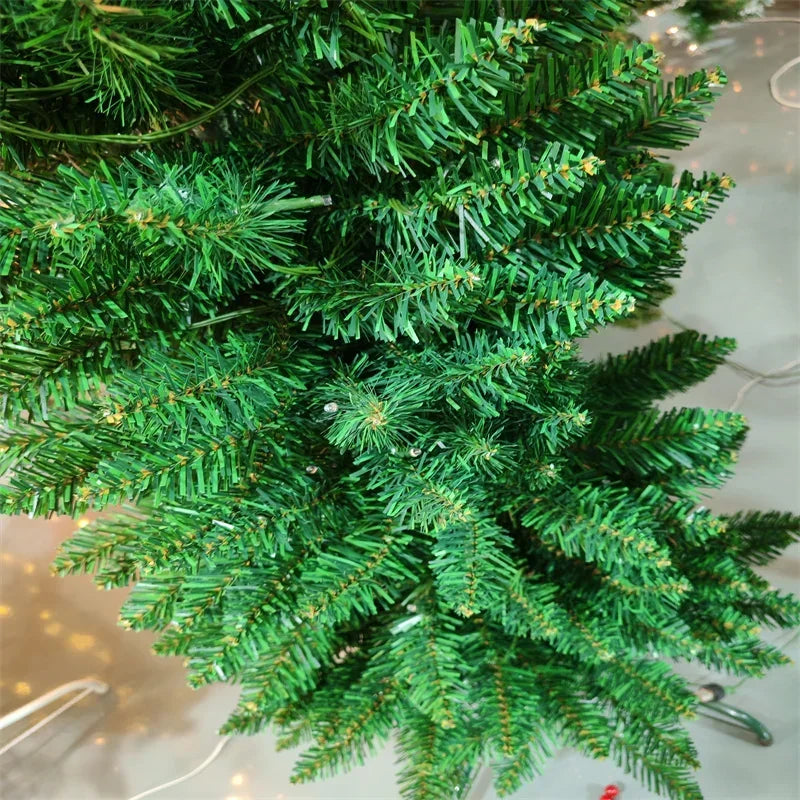 PVC Artificial Christmas Tree with LED Lights Pencil Christmas Tree 150/180/210cm  Home Decoration Christmas Party Decorations