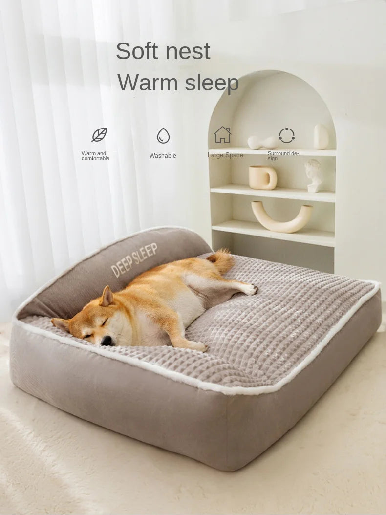 New Cat Bed Dog Pet Bed Kennel Non-Slip Winter Warm Small Dog Kennel Sleeping Removed Washed Soft Puppy Cushion Cat Supplies