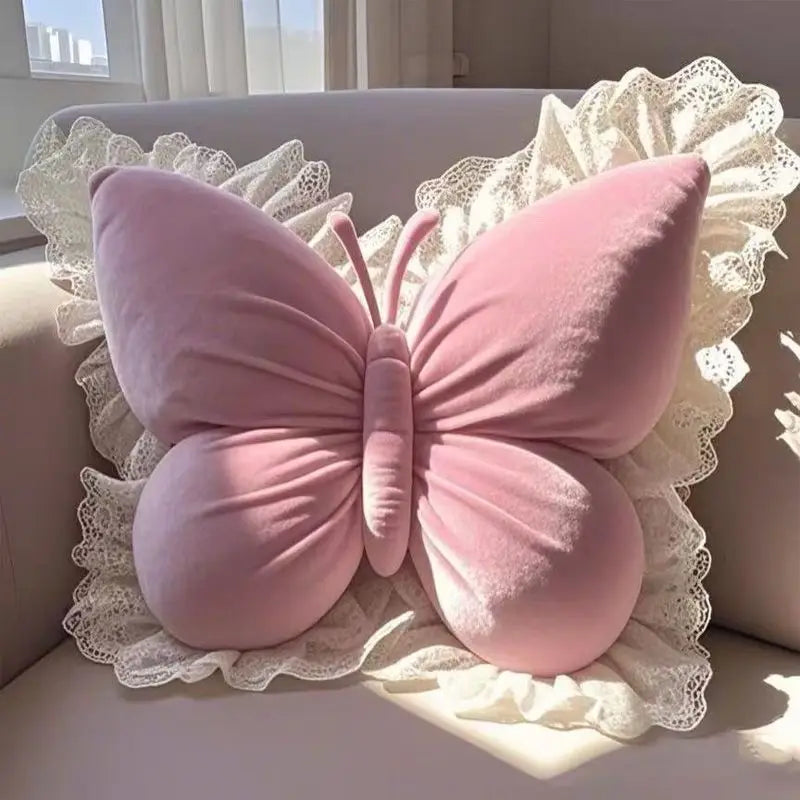 Cute Princess Butterfly Office Pillow Living Room Bow Bedroom Car Sofa Cushion Home New Pillow Room Home Garden Decor