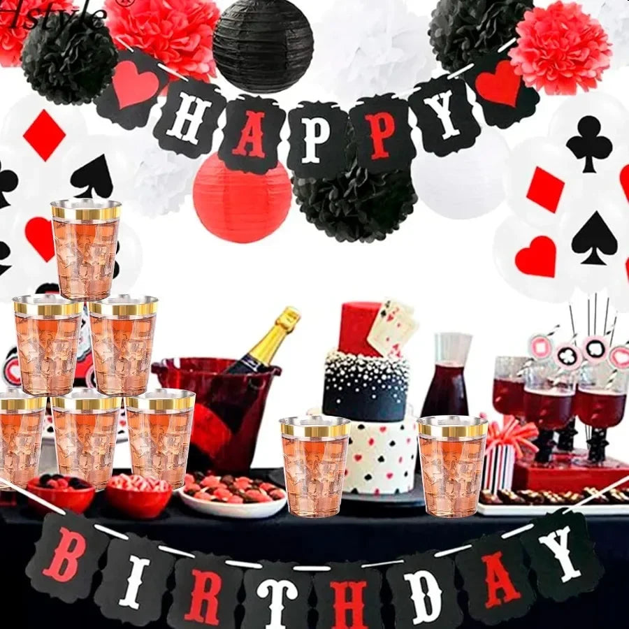 100pcs Gold and Black Plastic Cups 10oz Gold Rimmed Heavy Duty Elegant Black Cups Wedding Tumblers For Party and Birthday