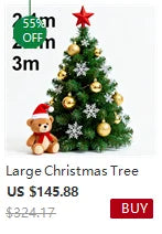 3m Christmas Tree Decoration Set 2.1/2.4 Large DIY Christmas Ornaments For Trees Holiday Party Home Decor Hanging Drop Shipping