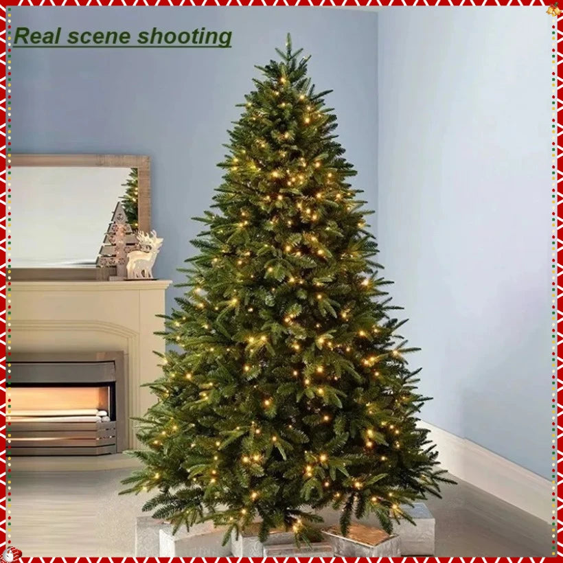 PE&PVC Artificial Christmas Tree with LEDLights High-grade Encrypted Christmas Tree 1.2m to 1.8m Christmas Family Decorations
