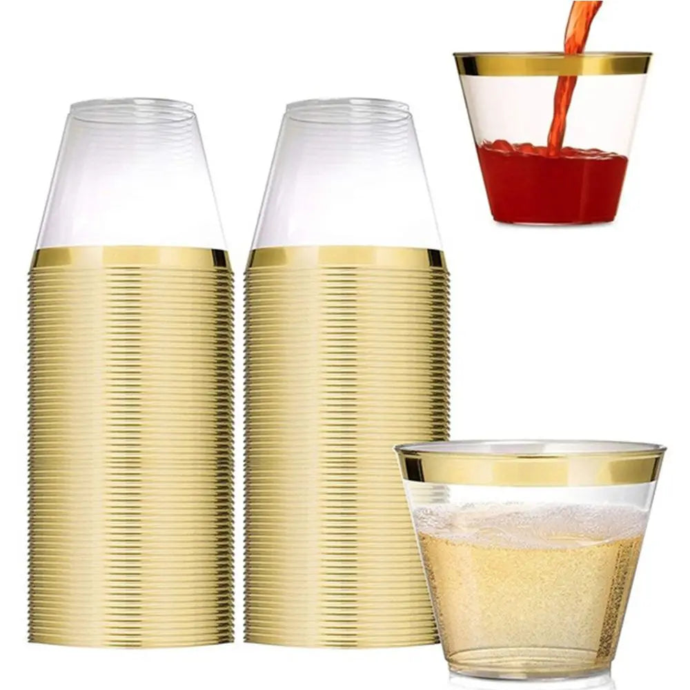 10/20/30pcs Kitchen Gadgets Birthday Party Wine Disposable Plastic Cups Tableware Transparent