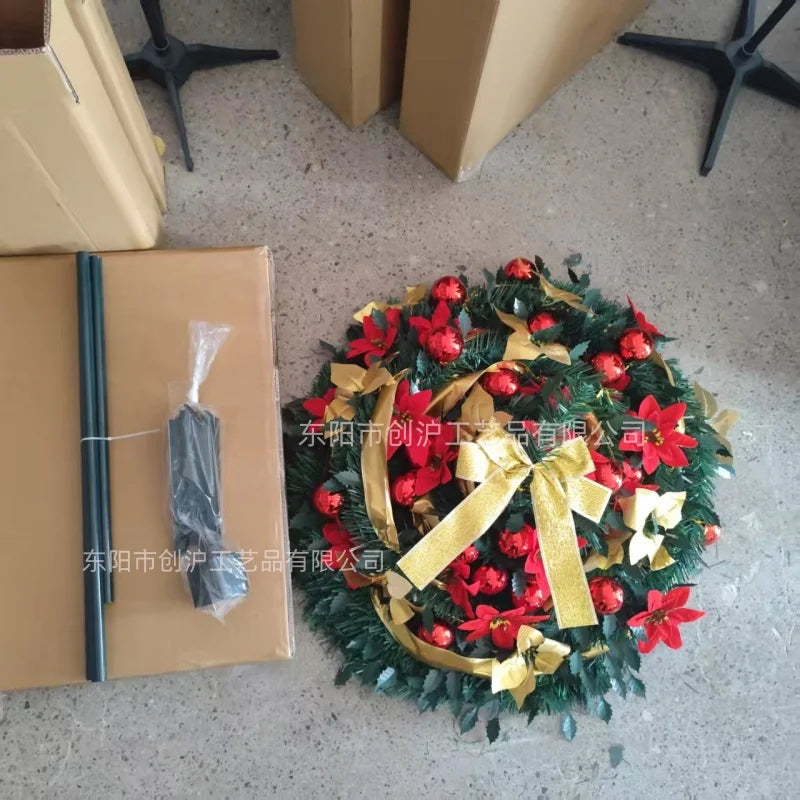 120cm Foldable Pre-Decorated Christmas Tree Pop-Up Festive Decoration Home Decor Portable Christmas Tree