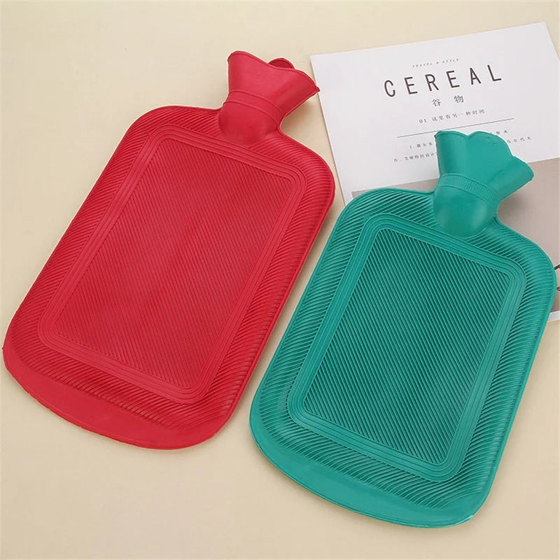 500/1000/1750/2000ML Thick Hot Water Bottles Winter Warm for Girls Women Pain Relief Bed Hand Feet Hot Water Bag Color Random