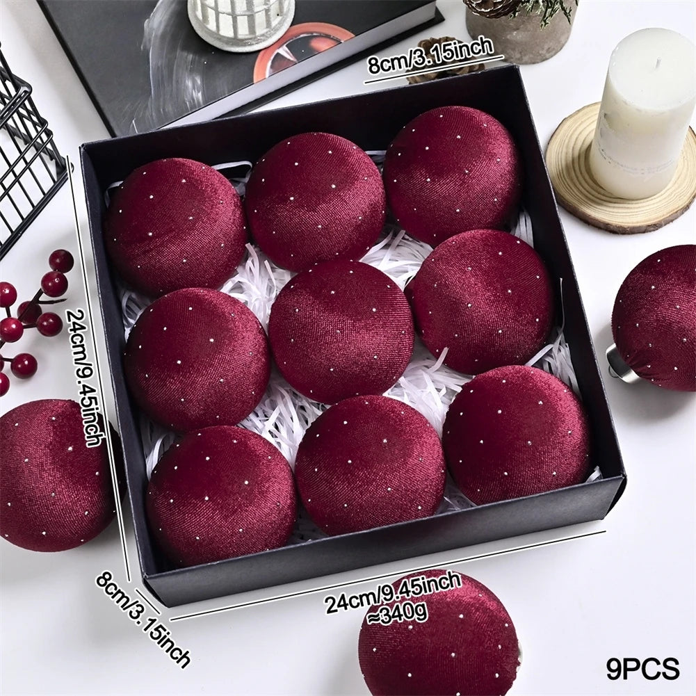 Christmas Ball Xmas Tree DIY Ornaments Holiday Party Decorations Christmas Tree Baubles 8CM Hanging Ornaments Decor