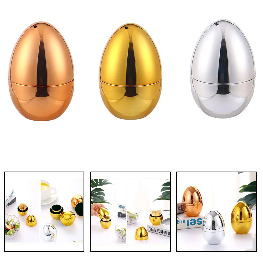 Creative Egg-shaped Toothpick Jar Storage Box Decoration Toothpick Box Household Toothpick Box Cute Toothpick Jar     New