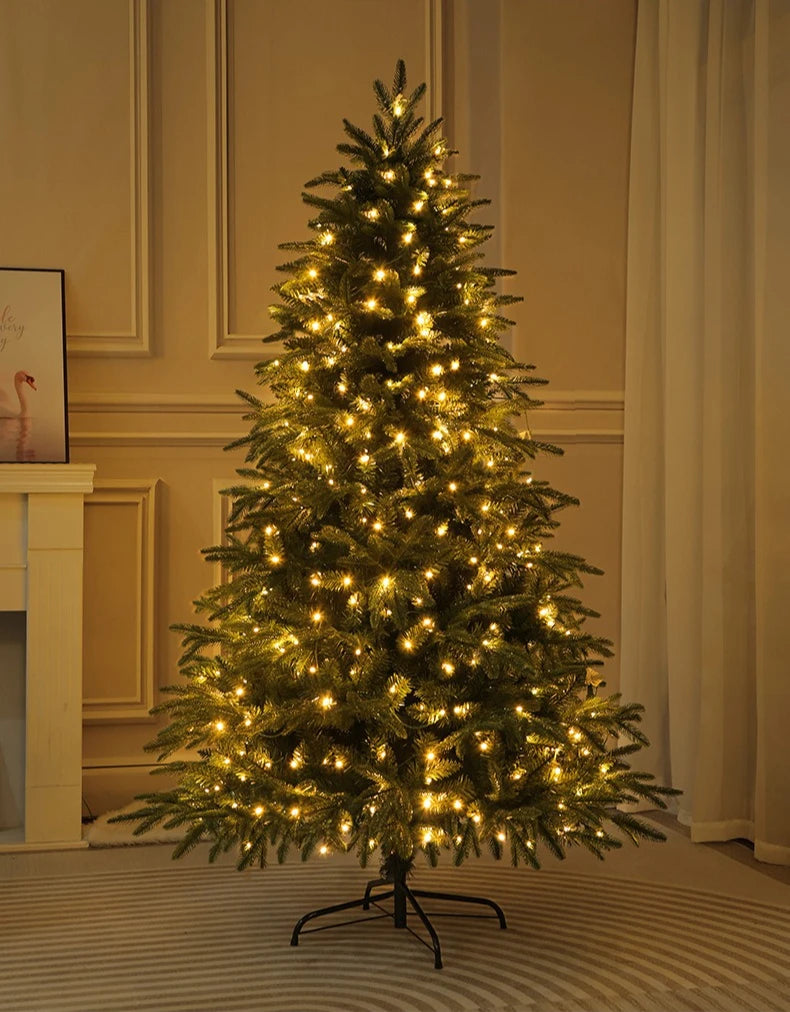 Artificial Christmas Tree PE+PVC Encryption LED Lights Large Christmas Tree 1.2m-1.8m Family Christmas New Year party Decoration