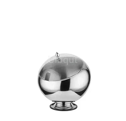 Stainless Steel Oblique mouthed Sauce Bowl with Lid Hot Pot Buffet Seasoning basket bowl Jar dish Container Salad Spherical Bowl