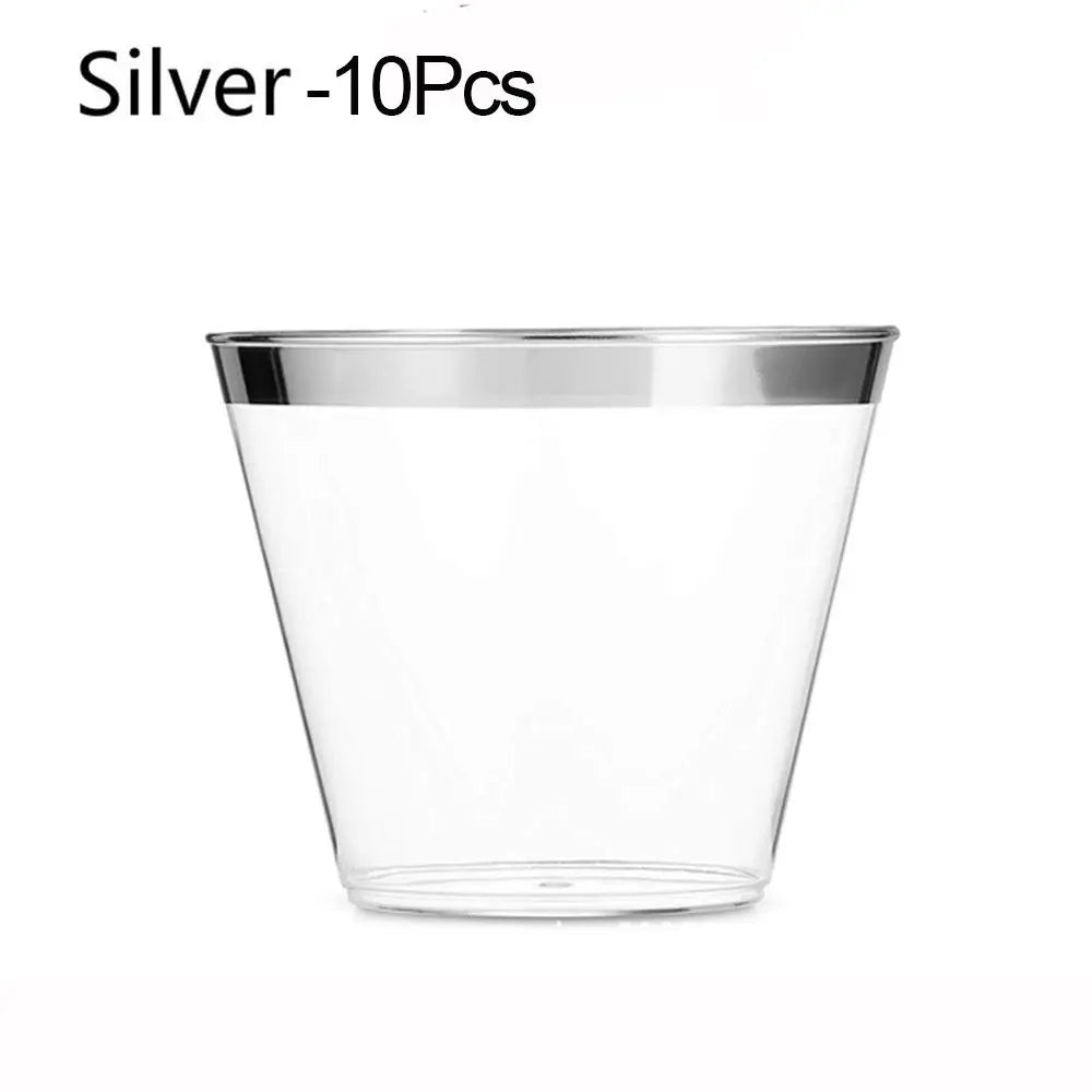 10/20/30pcs Kitchen Gadgets Birthday Party Wine Disposable Plastic Cups Tableware Transparent