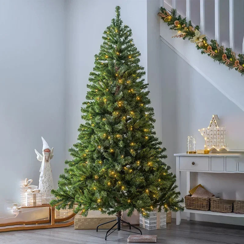 Artificial Christmas Tree PVC Material with LED Lights Large Encrypted Christmas Tree 120CM-210CM Family Christmas Decoration