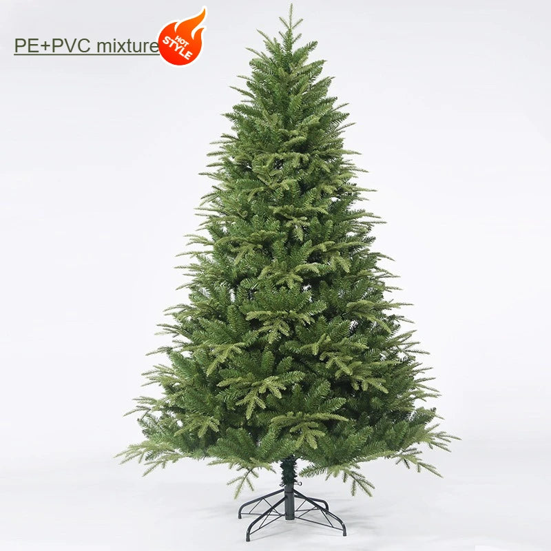 Artificial Christmas Tree PE+PVC Encryption LED Lights Large Christmas Tree 1.2m-1.8m Family Christmas New Year party Decoration