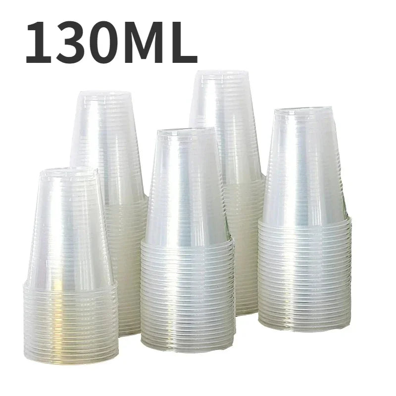 50/100PCSdisposable transparent plastic cups for outdoor picnics, parties, drinking cups, birthdays, weddings, camping equipment