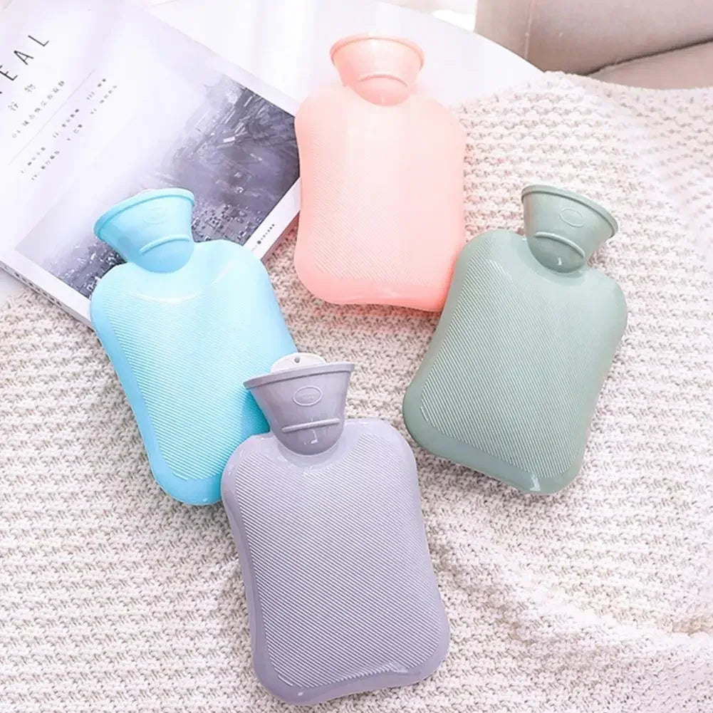 2000ML Hot Water Bottle Thick Rubber Bag Winter Warmer Random color