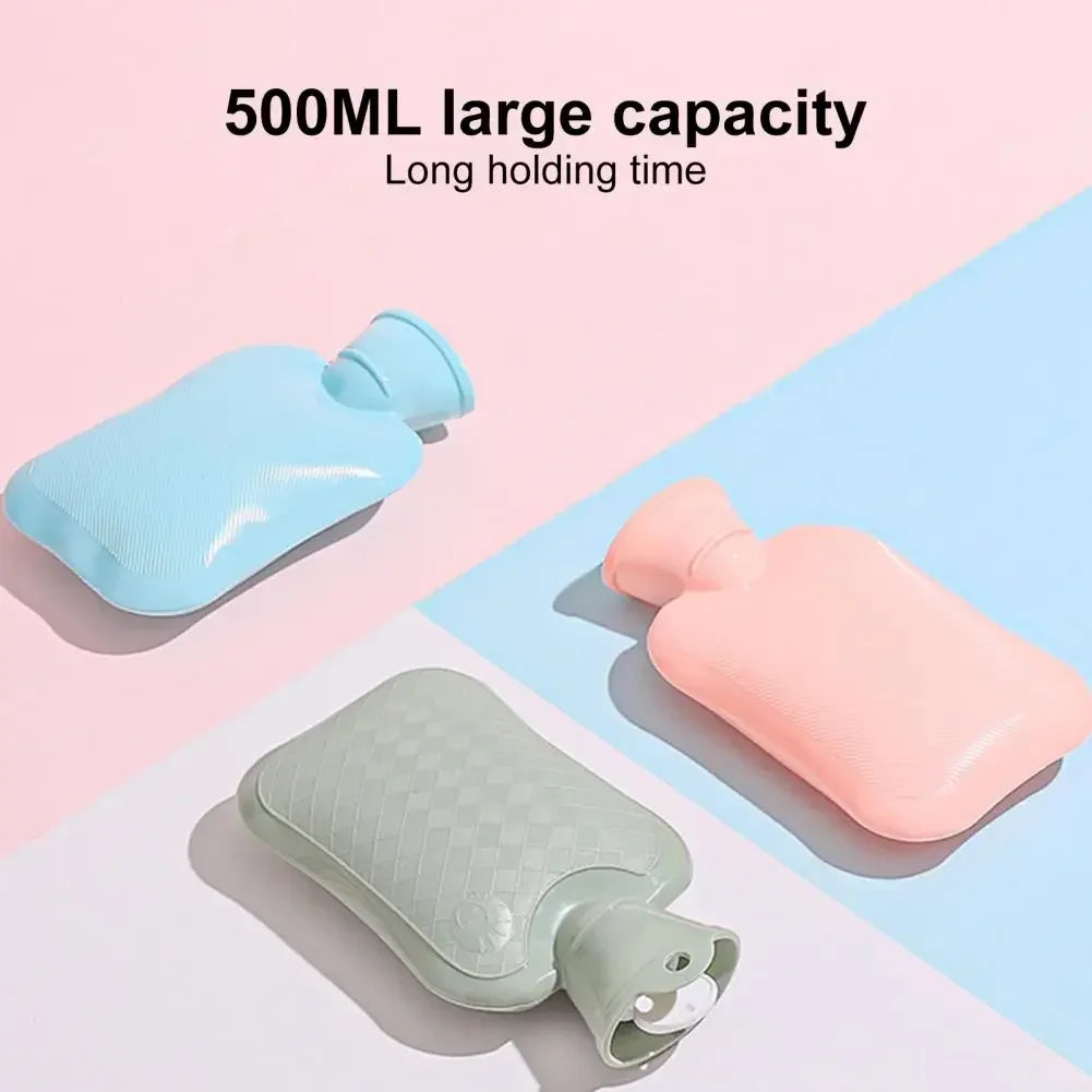 2000ML Hot Water Bottle Thick Rubber Bag Winter Warmer Random color
