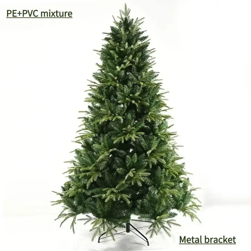 Artificial Christmas Tree PE&PVC Encryption with Lights Large Green Christmas Tree 120CM-240CM Family Christmas Party Decoration