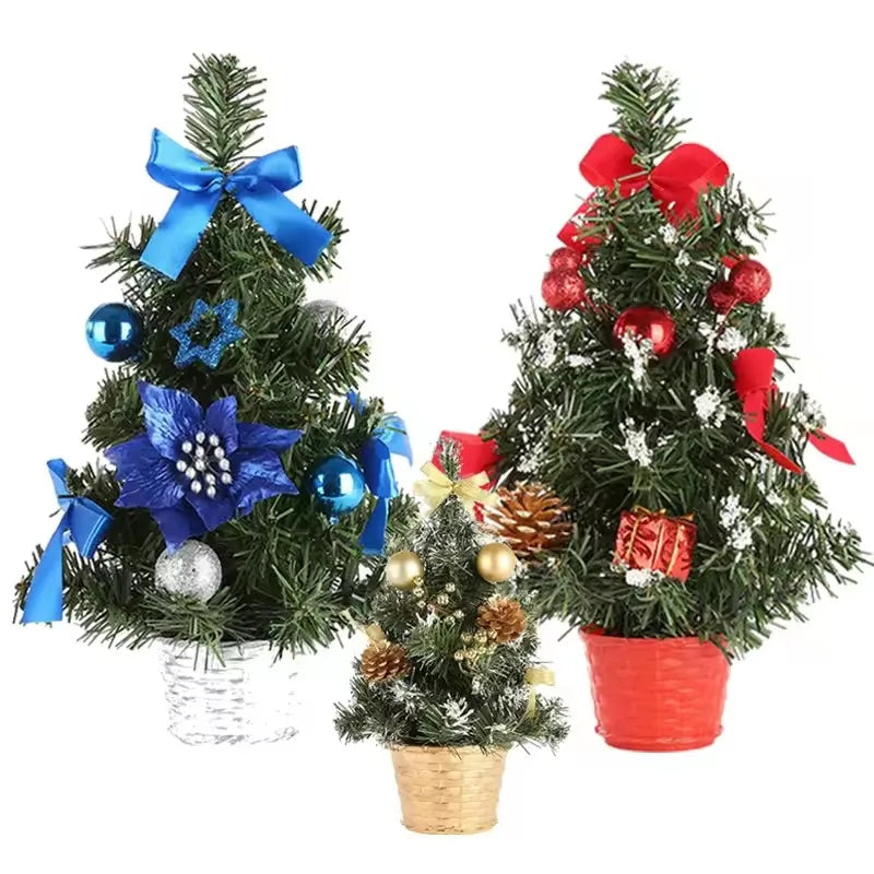 Christmas Tree Decorations Children DIY Handicraft Home Bedroom Party 20/30/40cm Artificial Christmas Tree 2023 New Year Gift