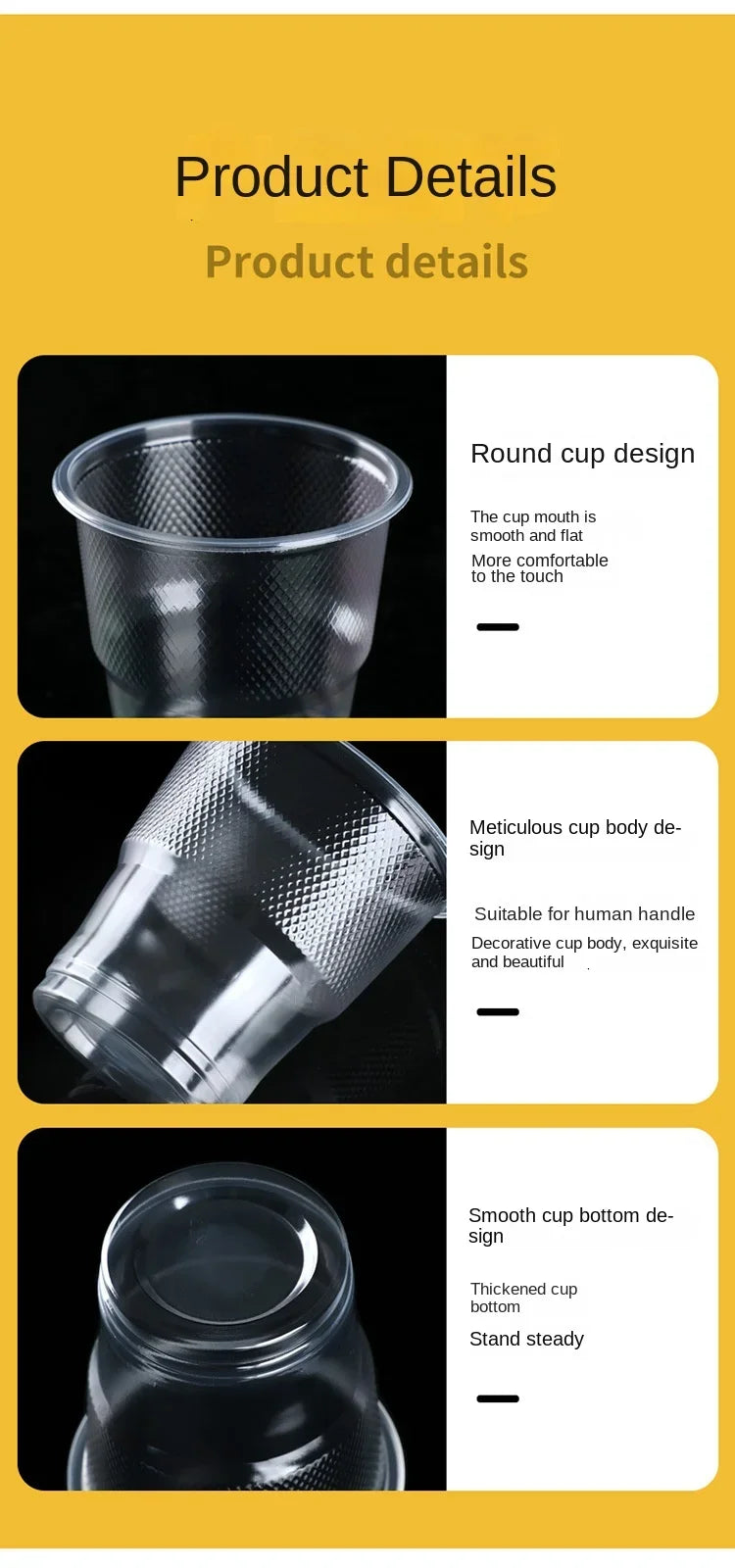 25/50pcs New Disposable Transparent Plastic Cup Outdoor Picnic Birthday Kitchen Party Tableware Cups Supplies Kitchenware Dining