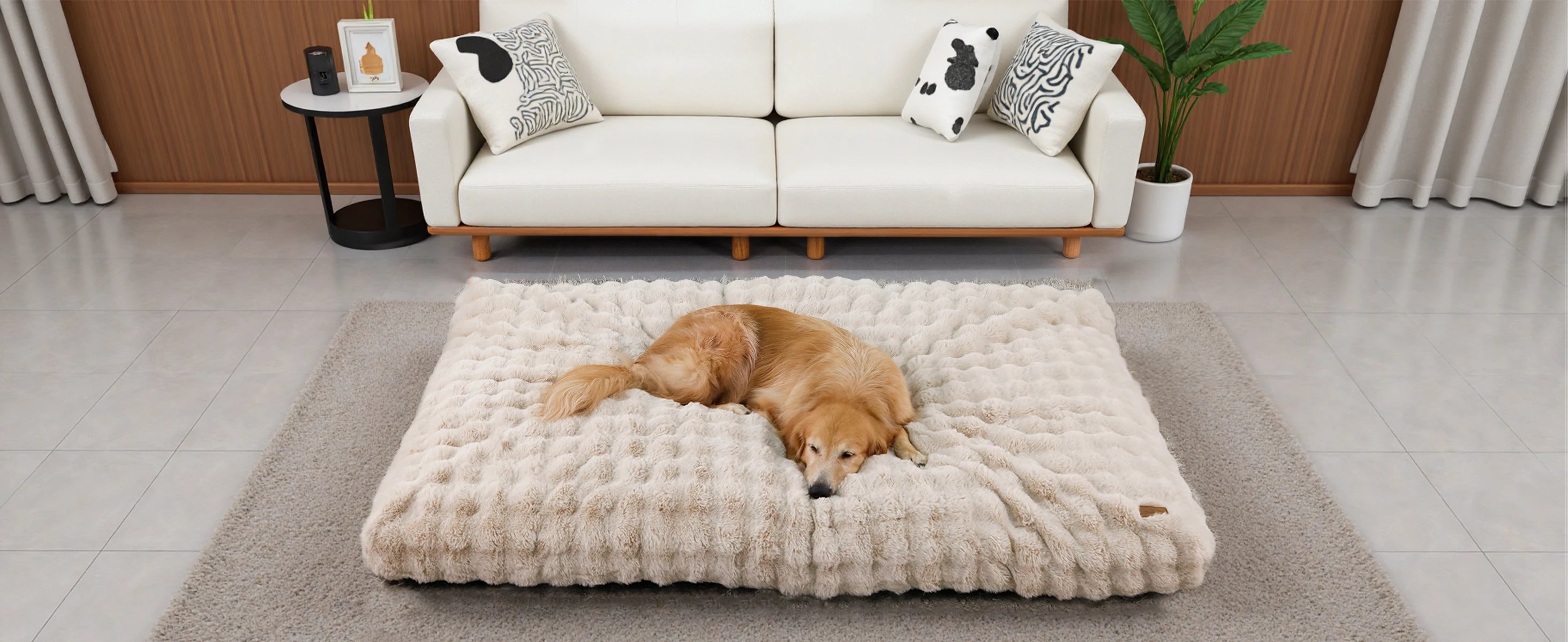 Ultra Plush Dog Bed Soft Pet Cushion Large Dog Crate Puppy Mattress Washable Mat