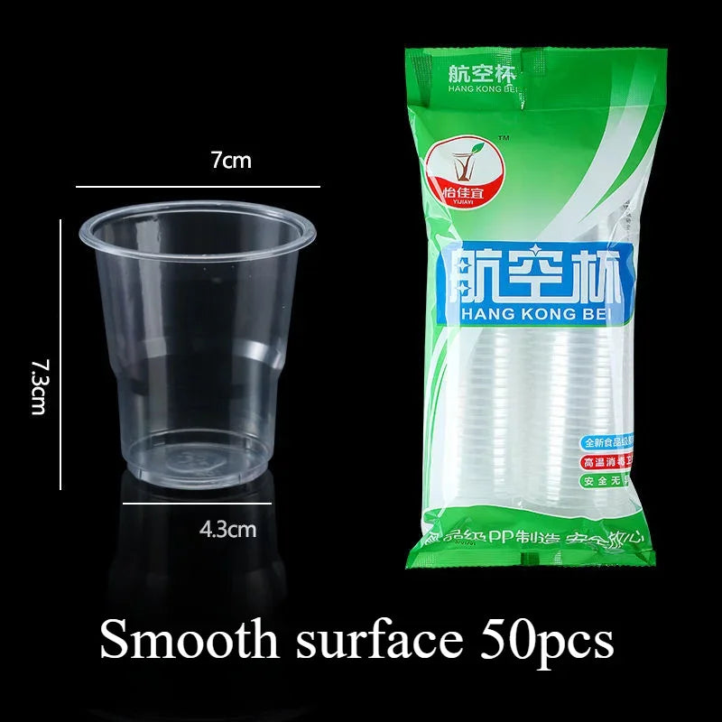 25/50pcs New Disposable Transparent Plastic Cup Outdoor Picnic Birthday Kitchen Party Tableware Cups Supplies Kitchenware Dining