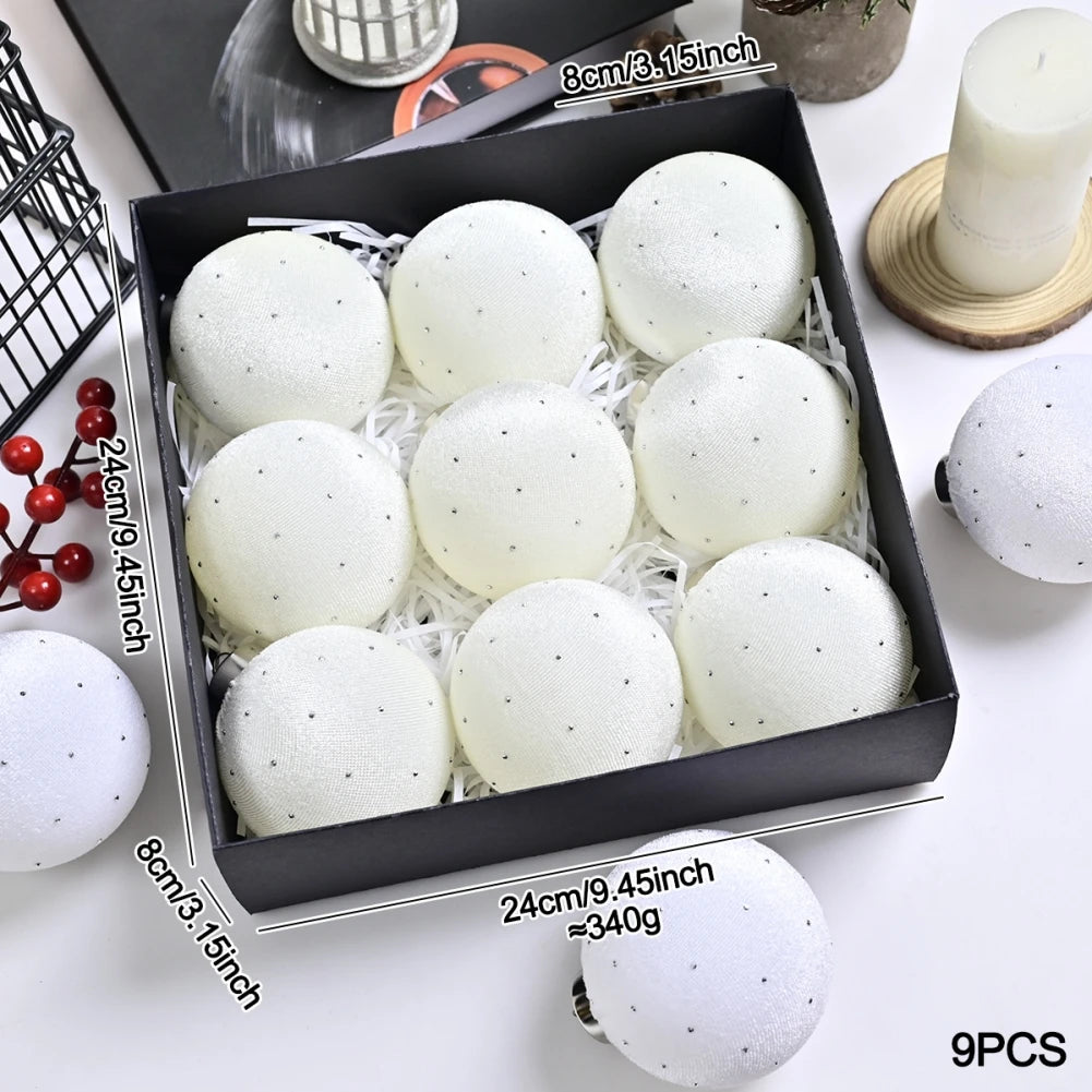 Christmas Ball Xmas Tree DIY Ornaments Holiday Party Decorations Christmas Tree Baubles 8CM Hanging Ornaments Decor