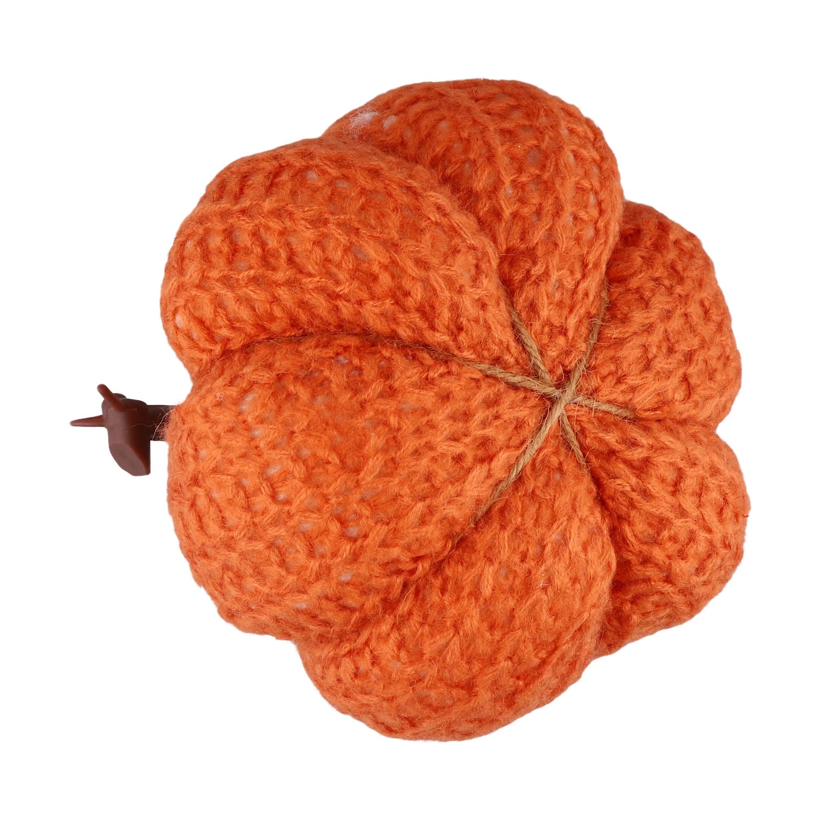 Faux Fall Decorative Crochet Pumpkins For Rustic Farmhouse Thanksgiving Harvest Halloween Table Centerpiece Mantel Kitchen Decor