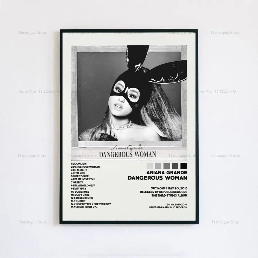 Ariana Grande 'Thank U, Next' Album Cover Art Poster - Home Wall Decor Print