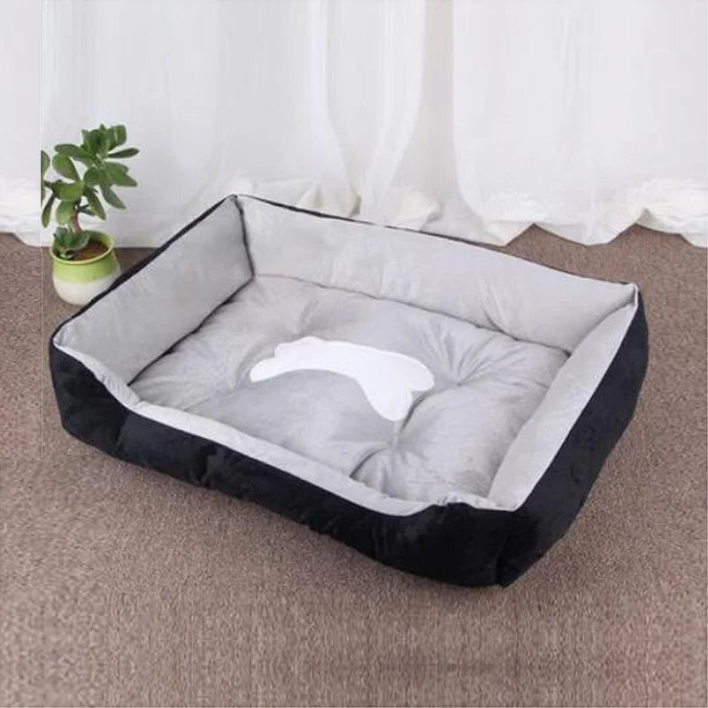 Pet Cat Dog Bed Cozy Square Plush Kennel Puppy Sofa Bed Cushion Pet Product Accessories For Small Medium Animal Doghouse