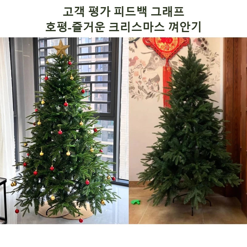 Artificial Christmas Tree PE&PVC Material with LED Lights Large Christmas Tree 120CM To 240CM Family Party Christmas Decoration
