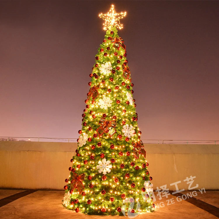 Large frame Christmas tree set 3m 4m 5m 6m 7m 8m wrought iron Christmas bare tree